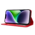 thumbnail image 3 of SaniMore iPhone 14 Plus 6.7" 2022 Case, Magnetic Folio PU Leather Cover with Card Slots Cash Pocket Stand Feature Full-body Protctive Shockproof Anti-fall Business Wallet Retro Shell, Red, 3 of 6