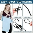 thumbnail image 3 of Retractable Portable Clothesline For Travel, Clothing Line With 12 Clothes Clips, Indoor Laundry Drying Line, Outdoor Camping, 3 of 9