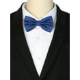 thumbnail image 3 of INSPIRE CHIC Men's Grids Patterned Solid Color Adjustable Pre-tied Bow Tie Blue, 3 of 4
