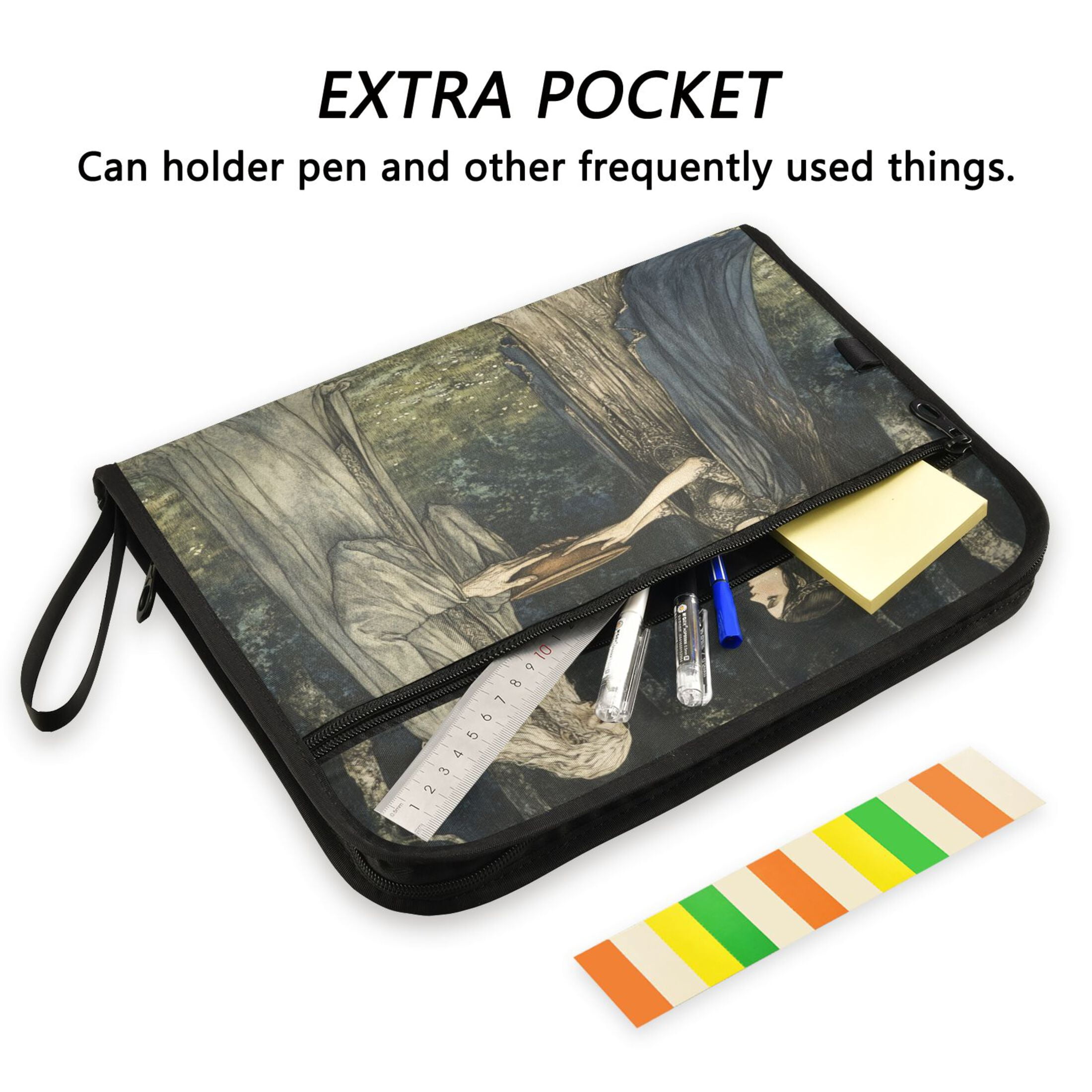 WOBOGO Passing The Basin Expanding File Folder Letter Size Accordion Filing Organizer 13 Pocket Separate Organ Pocket