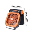 thumbnail image 3 of Camping Fan Solar USB Rechargeable 7800mAh 4Speeds LED Light Timer For Outdoor Activity Tent Bedroom Coolers, 3 of 8