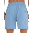 thumbnail image 2 of Gomelly Mens Boardshorts Drawstring Swimsuit Breathable Beach Pants Men Sports Hot Spring Bathing Suit Elastic-Waist Swimming Light Blue 3XL, 2 of 3