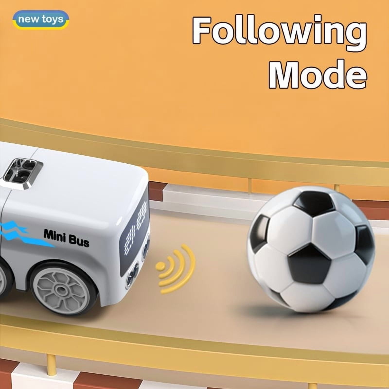 Interactive Smart Minibus Intelligent Remote Control Induction Car Mini Desktop Gesture Following Small Bus Induction Obstacle Avoidance Remote Control Toy Car