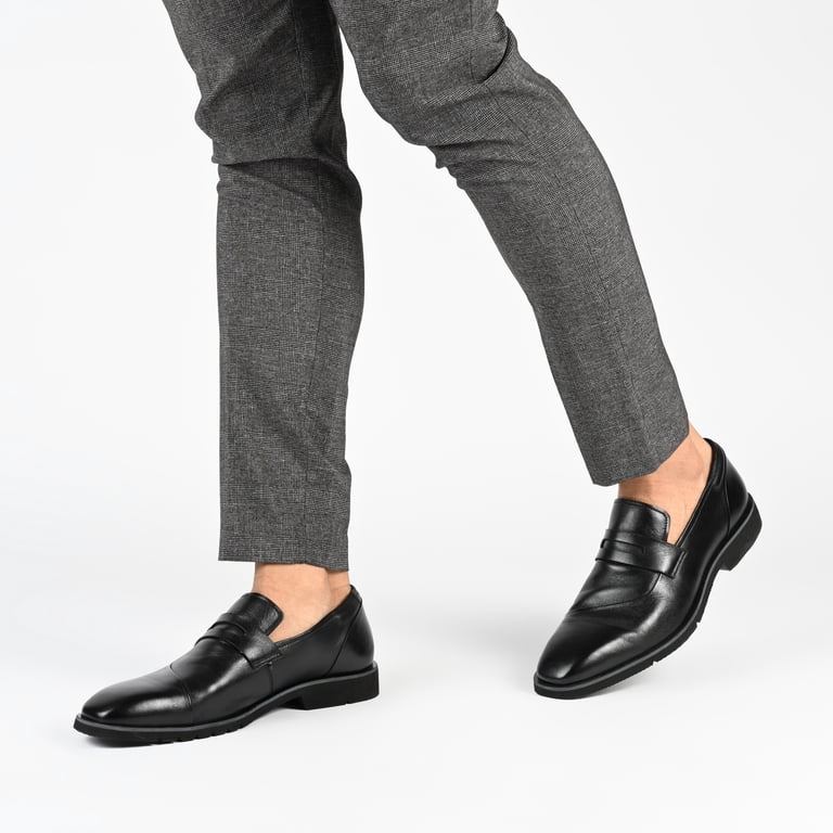 Thomas And‎ Vine Zenith Charcoal Gray Chisel Toe Men\'s Penny Loafer Size 12 NWB Thomas & Vine Mens Zenith Chisel Toe Slip-on Penny Loafer  main image 2