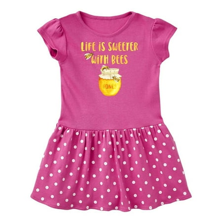 

Inktastic Life s Sweeter With Bees Gift Baby Girl Dress