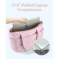 thumbnail image 2 of Women's Lightweight Quilted Tote Bag - 20L Puffy Work Bag with Multiple Compartments, Shoulder Handbag for Travel, Work, Gym, 2 of 4