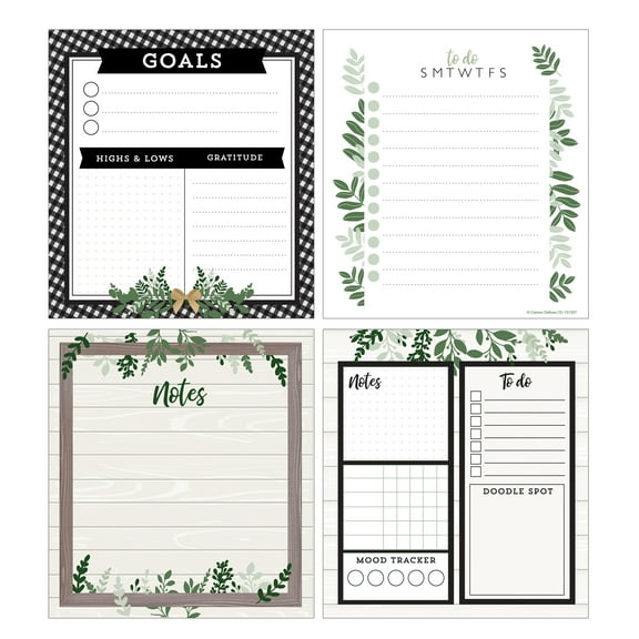 Carson Dellosa Farmhouse Notepad Set (4 notepads)
