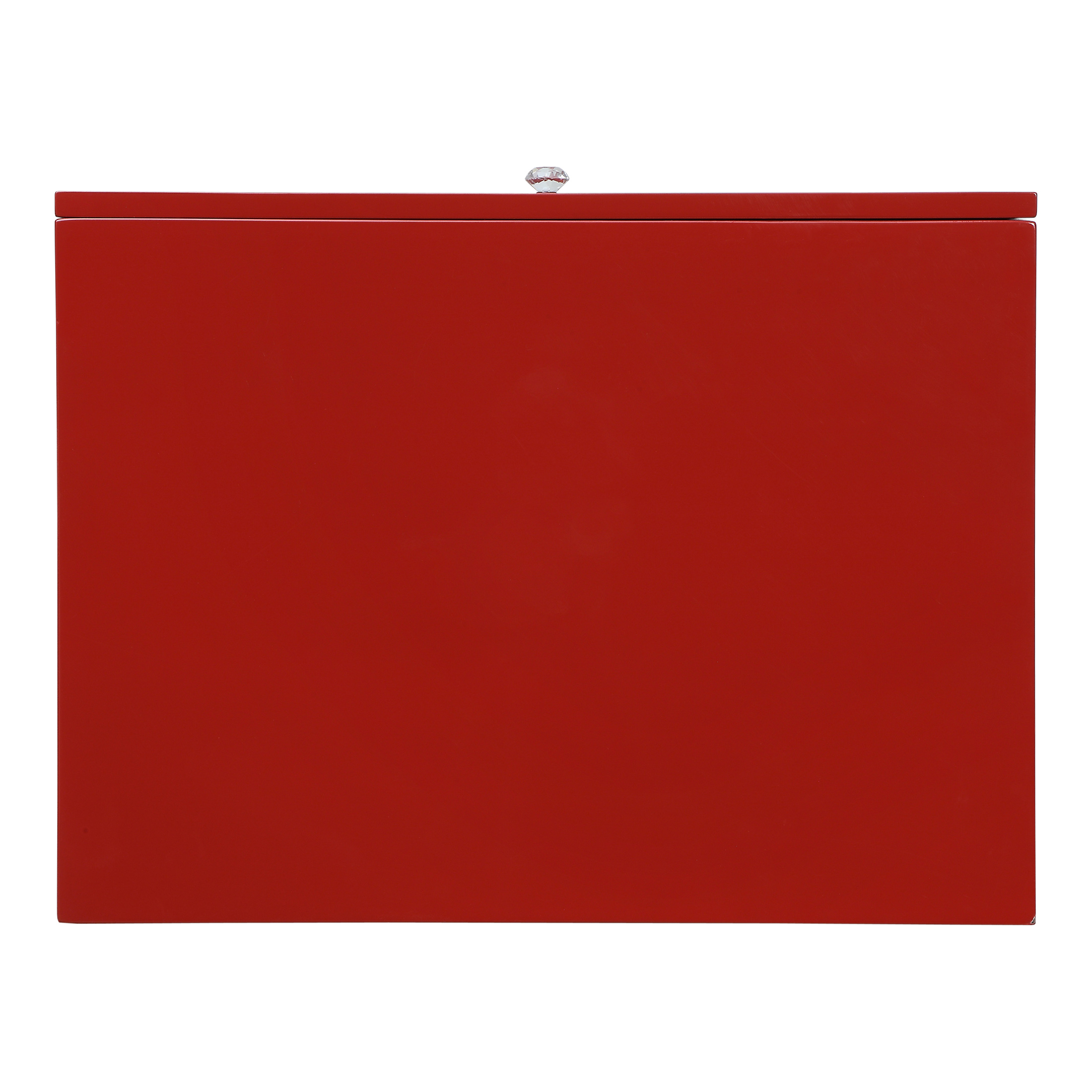 Furniture of America Lela 2-Drawer End Table, Glossy Red