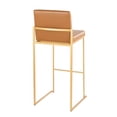thumbnail image 6 of Fuji High Back Bar Stool, Bar Chairs, Bar Stools Set of 2 (Camel Faux Leather), 6 of 6