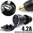 thumbnail image 2 of CARTTOU Chargeur de Moto 5V DINs vers Double USB pour R1200GS Triumph Tiger 800XC Hella, 2 of 8
