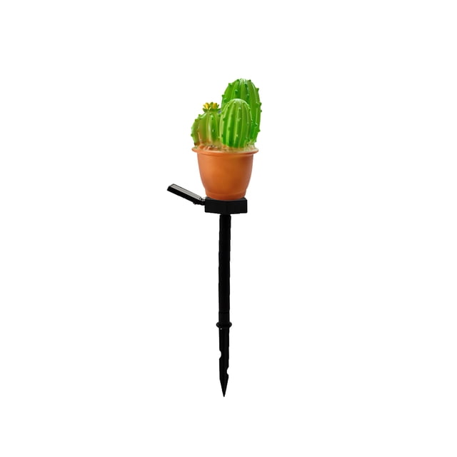 Lámpara De Paisaje De Planta De Plástico Con Forma De Cactus Simulada Luz Cálida Lámpara De Paisaje De Carga Solar Lámpara De Decoración Impermeable Para Jardín Patio Pasarela Lateral Speravity HA019695-00