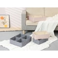 thumbnail image 6 of Unique Bargains Fabric Collapsible Storage Bin for Closet Organizers Beige 12"x7"x3.9", 6 of 6