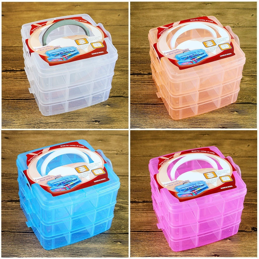 Bac De Rangement Transparent 36 Compartiments - 11 X 7 Cm - Multi Usage