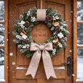thumbnail image 6 of Clearance Christmas Burlap Wired Ribbon Roll, 2.48 Inch x 10 Yards Natural Linen Edge Craft Ribbon for Wreath Tree Holiday DIY, 6 of 7