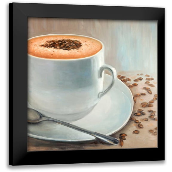 Atelier B Art Studio 12x12 Black Modern Framed Museum Art Print Titled - Cappuccino Time