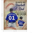 thumbnail image 2 of Baseball Blanket Dad Gifts from Daughter Son Best Dad Ever Gifts Throw Blanket for Men Birthday Christmas, 2 of 6
