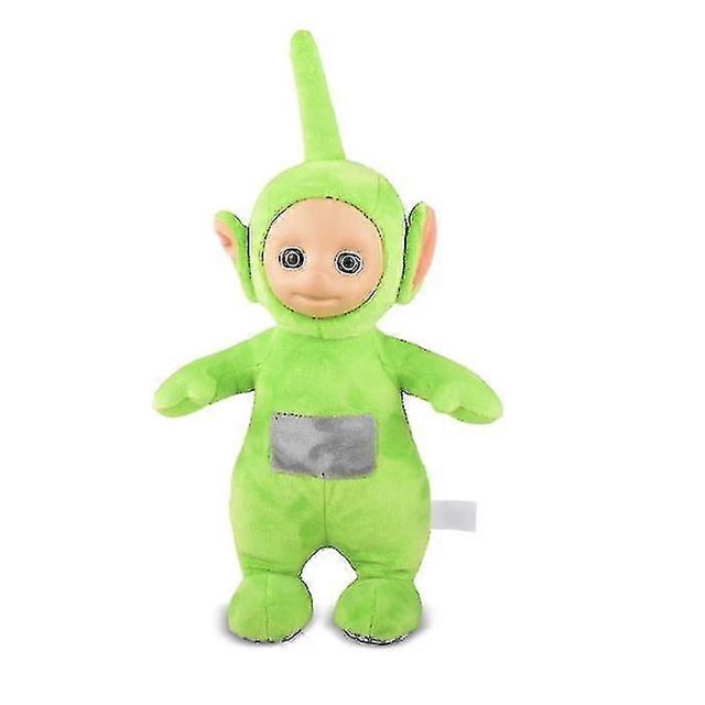 Peluche auténtico de los Teletubbies para educación temprana de 25 cm, muñeco de peluche nuevo, verde