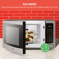Chefman 1.1 Cu ft Countertop Microwave Oven, 1000 Watts - Stainless Steel