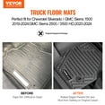 thumbnail image 2 of VEVOR Automotive Floor Mats, Fits for Chevrolet Silverado/GMC Sierra 1500, 2500/3500 HD 2019-2024/2020-2024, 3 pcs Front and 2nd Row Liners, All Weather Custom Fit TPE Vehicle Floor Mats, Black, 2 of 9