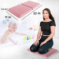 thumbnail image 3 of Bath Kneeler and Elbow Kneeling Rest Pad Set for Baby Bathing – Waterproof Soft Memory Foam Mat Organizer Pockets Quick Drying Foldable Non-Slip for Baby & Toddler Bath Time Toys Sponge Cloth (Pink), 3 of 8