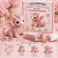 thumbnail image 6 of FURNIX Diy Felt Sewing Kit Dragon Pink For Beginners,3D Stuffed Animal Plush Craft With Pre Cut Fabric And Instructions,Handmade Patchwork Creature For Home Decor Gift, 6 of 6