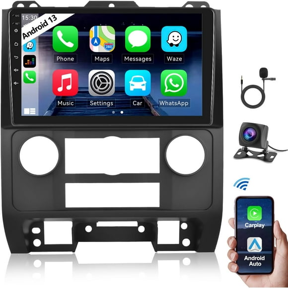 1G+32G Android 13 Car Stereo with Wireless Apple Carplay Android Auto for 2008-2012 Ford Escape Mazda Tribute 9 Inch Touchscreen Car Radio with GPS Navigation
