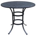 thumbnail image 5 of 42 Inch Metal Outdoor Patio Round Top Bar Table, Dark Bronze - Saltoro Sherpi, 5 of 7