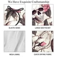 thumbnail image 4 of luoweisi Men's Beach Shorts Quick Dry Swim Trunks with Mesh Lining Roses and Skull 2XL, 4 of 5