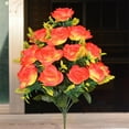 thumbnail image 5 of Mecorevxz 18 Heads Silk Rose Bouquet Artificial Flowers Mini Rose for DIY Wedding Bouquets Centerpieces,Valentines Day(Orange), 5 of 9
