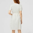 thumbnail image 4 of Zwiiyzr Pregnant Womens Maternity Dress Comfortable Short Sleeve Nursing Dress with Polka Dots White, 4 of 7