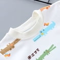 thumbnail image 2 of Spring and Autumn Boys' Baby Garment Set Fashion Cotton Top+Strap Pants Two-piece Set of Boys' Neonatal Children's Dinosaur Strap Pants Set., 2 of 4