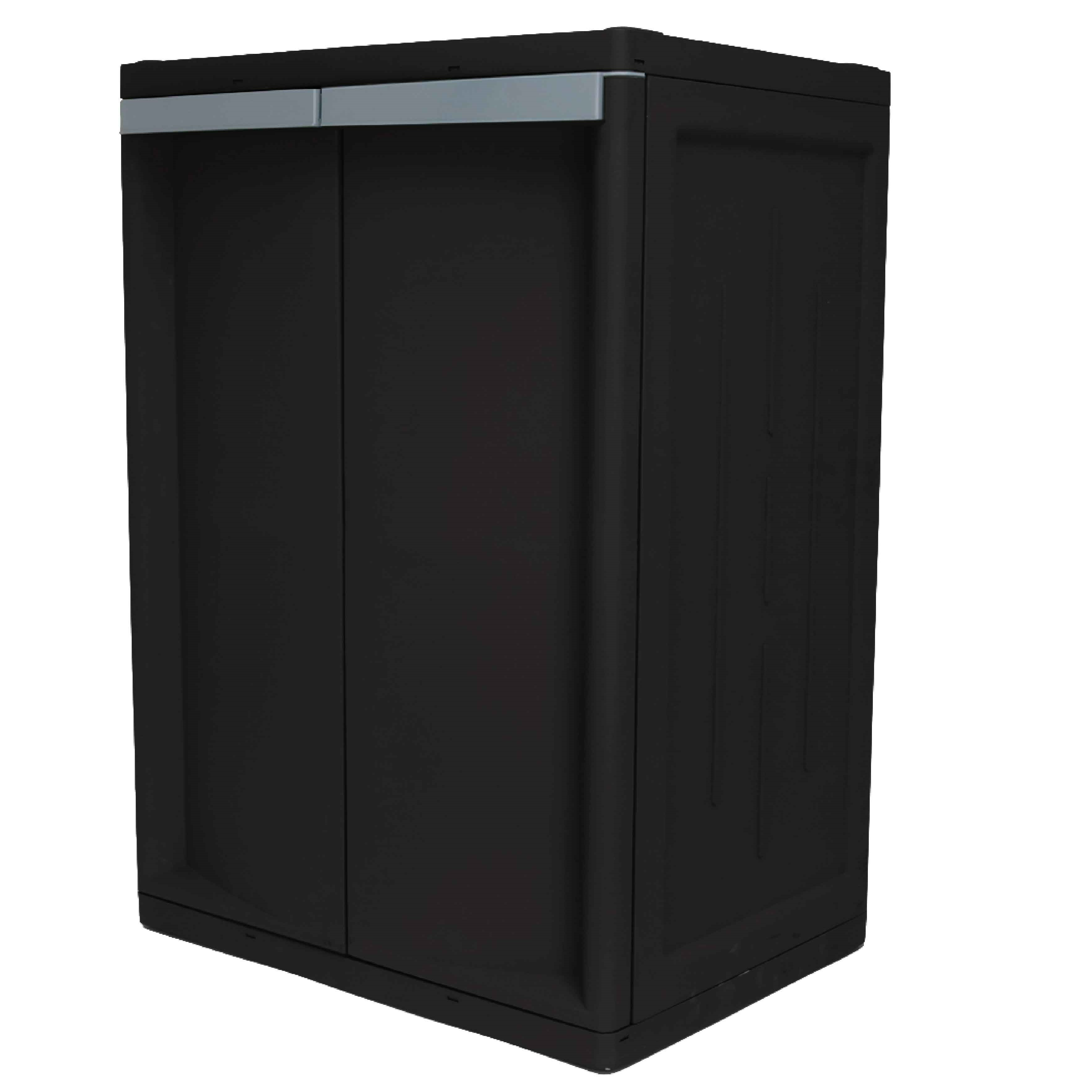 Hyper Tough 2 Shelf Plastic Garage Storage Cabinet 18.5Dx25.47Wx35.43"H, Black - image 4 of 9