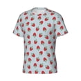 thumbnail image 3 of Rocae Hand Drawn Strawberry for Men's Moisture-Wicking Crew Tee - T-Shirt for Sports, Outdoor Activities, and Casual WearXX-Large, 3 of 9