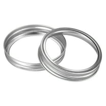 Canning Jar Rings, 10 Pack - Tinplate Split-Type Mason Jar Replacement Bands Wide Mouth Leak Proof (Silver)