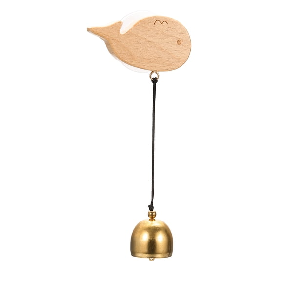 Shopkeepers Bell, Wood Door Chime Hanging Door Bell for Door Opening,Whale