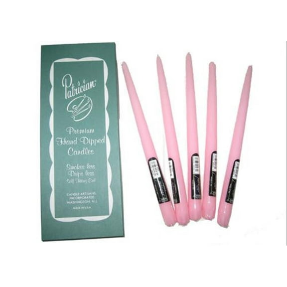 12 Inches Drippless Taper Candles Wedding Candle Set Of 12 ... (Pink)