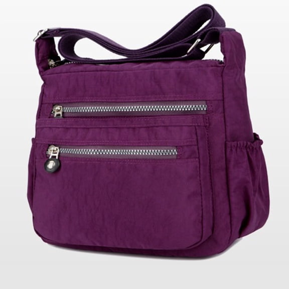 FOMIYES Durable Purple Woman Handbag with Zippered Design for Safety