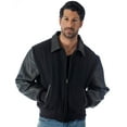 thumbnail image 4 of Reed Men's Executive Varsity Jacket Union 2XL Navy/Natural, 4 of 8