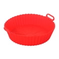 thumbnail image 4 of Cesta para Freidoras Aire Silicona Revestimientos Antiadherentes Horno Fácil Limpieza (revestimiento) Rojo, 4 of 5