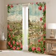 thumbnail image 2 of Manfei Teens Adults Eiffel Tower Black Out Curtains,Romantic Valentine's Day Curtains Pack of 2 (42x63 Each),Chic Floral Rose Bedroom Curtains,Super Cozy Room Decor, 2 of 6