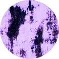 thumbnail image 1 of Ahgly Company Indoor Round Abstract Purple Modern Area Rugs, 6' Round, 1 of 4