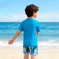 thumbnail image 3 of MuXiKeJi Clothes Swimsuit Kids Stretchy Swimwear Set Boys Swim Shirt and Shorts Set Pool Toddler Bathing Suits, 3 of 3