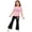 Pink, variant on ITSAME Girls Outfits 2-Piece, Crewneck T-Shirts and Flared Pants Bow Print Casual Clothes Set Purple Size 6