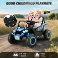 thumbnail image 5 of 24V Kids Ride On Car UTV,Remote Control Ride on Toys  Electric Car for for Ages 3-8,LED Lights, Spring Suspension, 3 Speeds, Music, Blue, 5 of 8