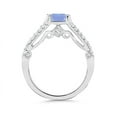 thumbnail image 2 of ANGARA Natural Split Shank Square Tanzanite Ring with Diamond Accents in 14K White Gold for Women (Size-5mm) | December Birthstone, Anniversary, Jewelry Gift for Women | Natural Tanzanite Ring, 2 of 8