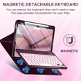 thumbnail image 5 of GEAK Compatible With iPad Air 11 inch (M2/M3) /Air 5th/ Air 4th Generation Case with Keyboard, Detachble Magnetic Fits For iPad Air Keyboard with Case, Burgendy, 5 of 9