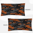 thumbnail image 2 of Orange Grey Camouflage Pillow Cases, Soft Pillowcases with Wrinkle Resistant Envelope Closure Soft Breathable Pillow Covers - Pillow Cases Standard Size 20x30 Inches, 2 of 5