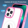 thumbnail image 5 of Case Compatible with iPhone 13 Pro Max Case, Compatible with MagSafe Wireless Charging, Transparent Anti-Scratch Back Shockproof Protective Slim Thin Phone Case Cover, Translucent Pink, 5 of 16