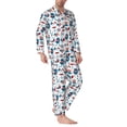 thumbnail image 2 of Balery Fourth Of July Party Pijama para Hombre de Dos Piezas con Manga Larga, Conjunto de Dormir y Descanso Suave con Bolsillos-Medium, 2 of 7