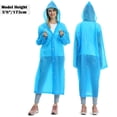 thumbnail image 5 of EMOKING 2 Pack Raincoats for Adults Reusable, EVA Rain Ponchos Lightweight Rain Coat Waterproof Rain Gear for Men and Women(Blue）, 5 of 7